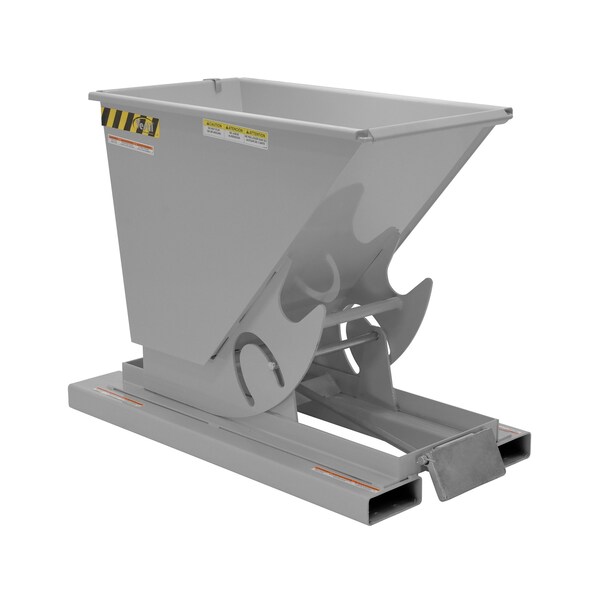 Heavy Duty Self-Dump Hopper .25 Cubic Yard 6000 lb Machine Gray